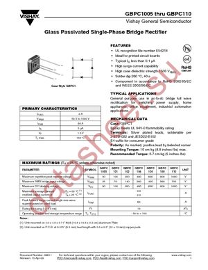 GBPC102-E4/51 datasheet  